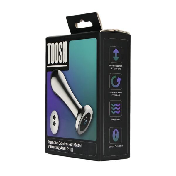 n12786-toosh-remote-controlled-metal-vibrating-anal-plug-pkg-2 Toosh Remote Controlled Metal Vibrating Anal Plug
