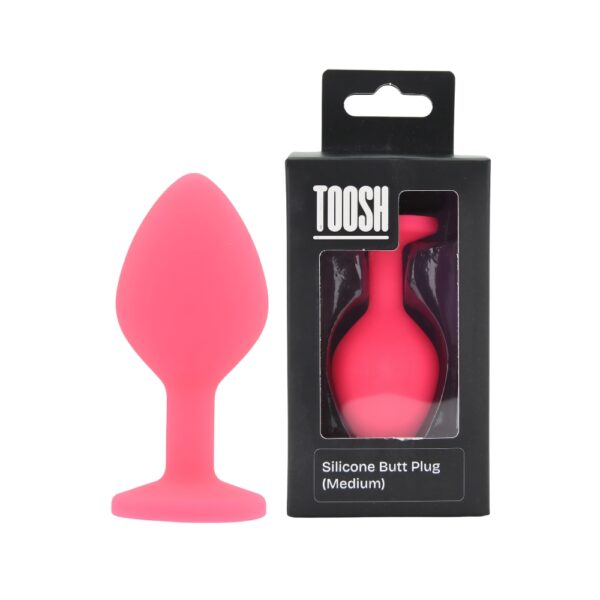 n12806-toosh-pink-silicone-butt-plug-medium-pkg-duo Toosh Pink Silicone Butt Plug Medium
