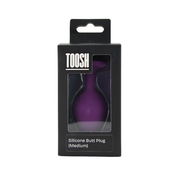 n12809-toosh-purple-silicone-butt-plug-medium-pkg Toosh Purple Silicone Butt Plug Medium