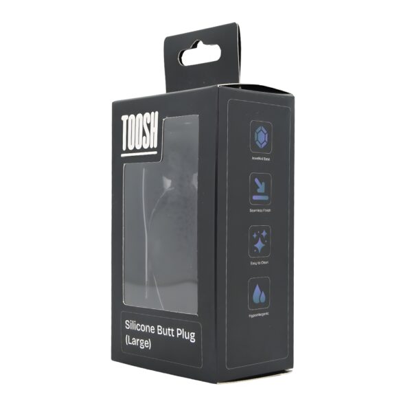 Toosh Black Silicone Butt Plug Large