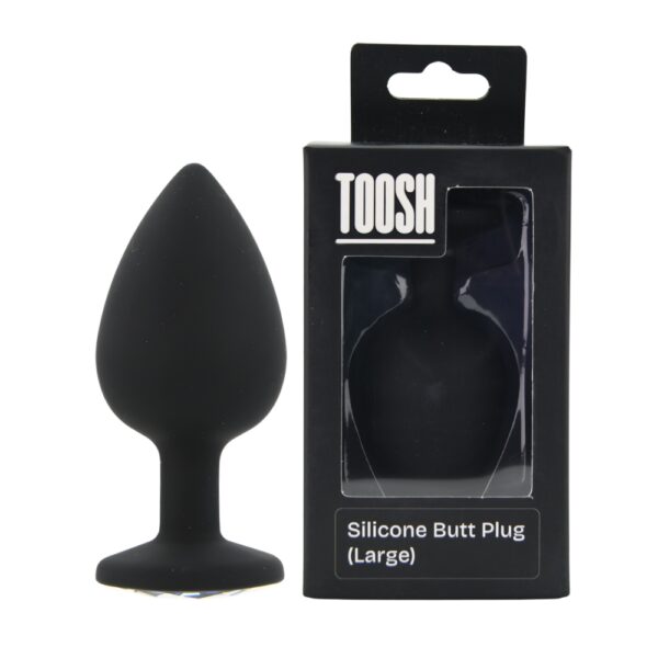 Toosh Black Silicone Butt Plug Large