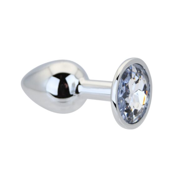 n12814-toosh-silver-metal-butt-plug-small-clear-stone-2 Toosh Silver Metal Butt Plug Small Clear Stone