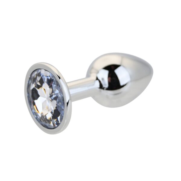 n12814-toosh-silver-metal-butt-plug-small-clear-stone-3 Toosh Silver Metal Butt Plug Small Clear Stone