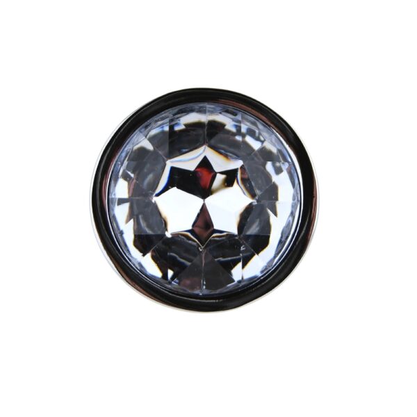 n12814-toosh-silver-metal-butt-plug-small-clear-stone-jewel Toosh Silver Metal Butt Plug Small Clear Stone