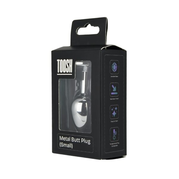 n12814-toosh-silver-metal-butt-plug-small-clear-stone-pkg-1 Toosh Silver Metal Butt Plug Small Clear Stone