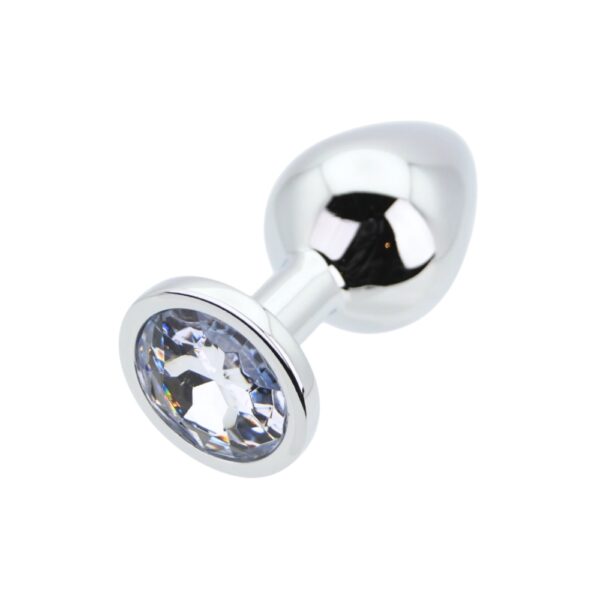 n12815-toosh-silver-metal-butt-plug-medium-clear-stone-2 Toosh Silver Metal Butt Plug Medium Clear Stone