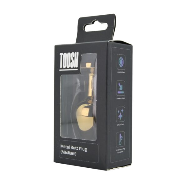 n12818-toosh-gold-metal-butt-plug-medium-clear-stone-pkg-2 Toosh Gold Metal Butt Plug Medium Clear Stone