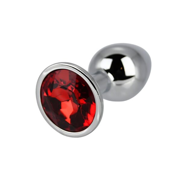 n12820-toosh-silver-metal-butt-plug-small-red-stone-2 Toosh Silver Metal Butt Plug Small Red Stone