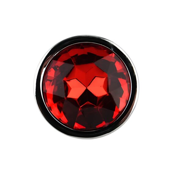 n12820-toosh-silver-metal-butt-plug-small-red-stone-jewel Toosh Silver Metal Butt Plug Small Red Stone
