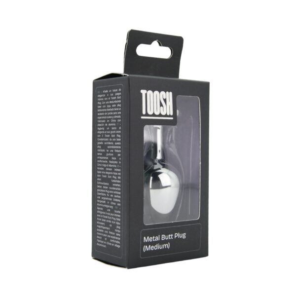 n12821-toosh-silver-metal-butt-plug-medium-red-stone-pkg-1 Toosh Silver Metal Butt Plug Medium Red Stone