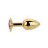 Toosh Gold Metal Butt Plug Small Red Stone