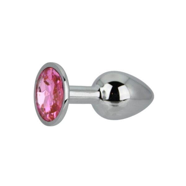 n12826-toosh-silver-metal-butt-plug-small-pink-stone-2 Toosh Silver Metal Butt Plug Small Pink Stone