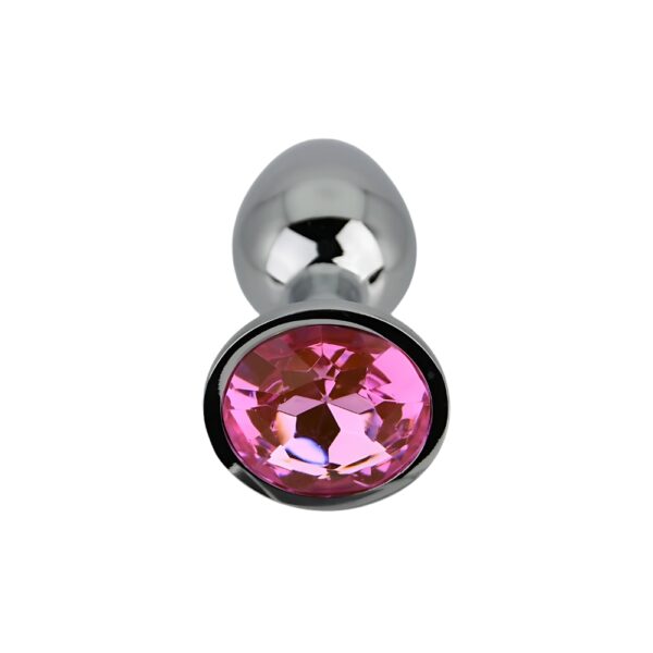 n12826-toosh-silver-metal-butt-plug-small-pink-stone-4 Toosh Silver Metal Butt Plug Small Pink Stone