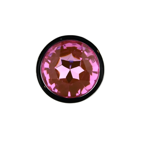 n12826-toosh-silver-metal-butt-plug-small-pink-stone-jewel Toosh Silver Metal Butt Plug Small Pink Stone