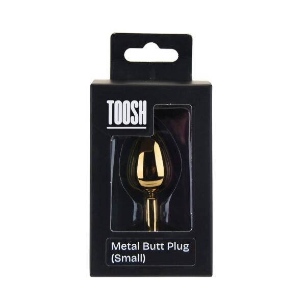 Toosh Gold Metal Butt Plug Small Pink Stone