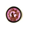 Toosh Gold Metal Butt Plug Medium Pink Stone