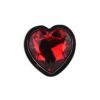 Toosh Heart Shaped Silver with Red Stone Medium