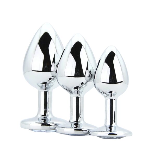 n12838-toosh-metal-butt-plug-silver-set-of-3-clear-stone-1 Toosh Metal Butt Plug Silver Set of 3 Clear Stone