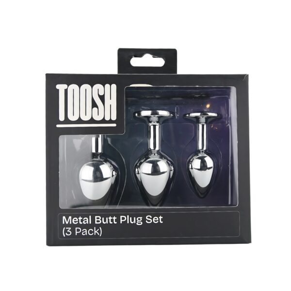 n12838-toosh-metal-butt-plug-silver-set-of-3-clear-stone-pkg Toosh Metal Butt Plug Silver Set of 3 Clear Stone