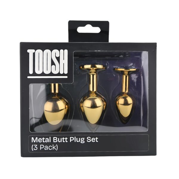 n12839-toosh-metal-butt-plug-gold-set-of-3-clear-stone-pkg Toosh Metal Butt Plug Gold Set of 3 Clear Stone