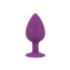 Toosh Silicone Butt Plug Purple Set of 3 Clear Stone