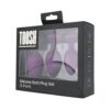 Toosh Silicone Butt Plug Purple Set of 3 Clear Stone