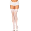 Leg Avenue Stay Up Sheer Thigh Highs White
