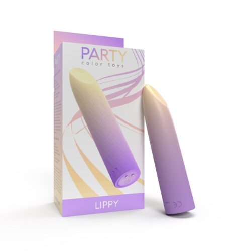 Party Color LIPPY Rechargeable Bullet Vibrator Purple