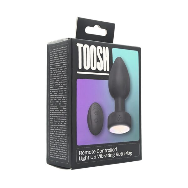 n12897-toosh-remote-controlled-light-up-vibrating-butt-plug-pkg-1 Toosh Remote Controlled Light Up Vibrating Butt Plug
