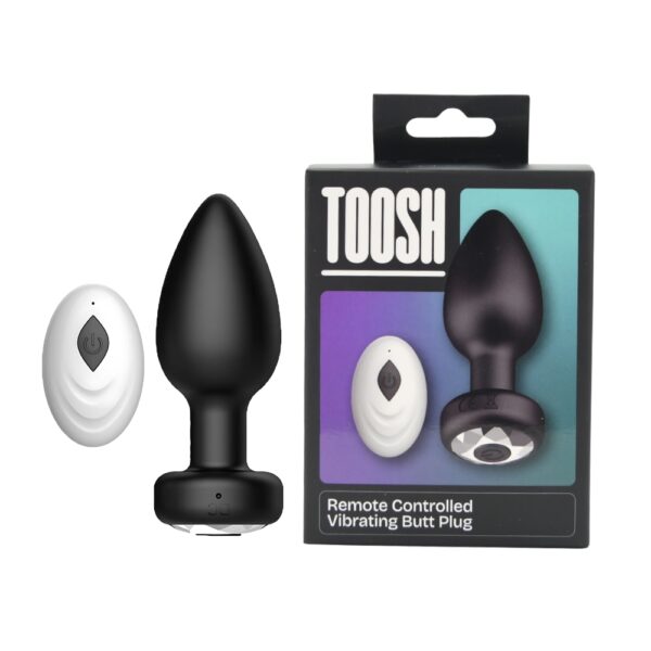 n12941-toosh-remote-controlled-silicone-vibrating-butt-plug-2-pkg-duo Toosh Remote Controlled Silicone Vibrating Butt Plug