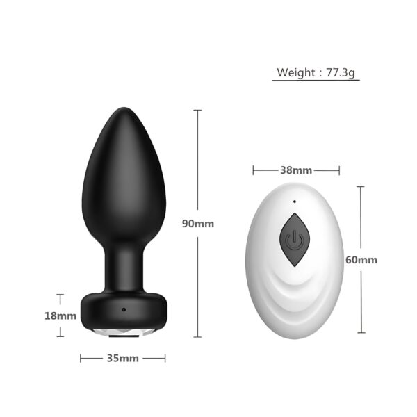 n12941-toosh-remote-controlled-silicone-vibrating-butt-plug-4 Toosh Remote Controlled Silicone Vibrating Butt Plug