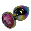 Multi Single 2 Jewelled Rainbow Butt Plugs
