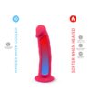 n11387-6inch-dual-density-dildo-pink-4 SilexD 6 inch Realistic Silicone Dual Density Dildo with Suction Cup Pink