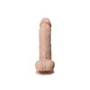 SilexD Real Skin 8 inch Silicone Dildo with Balls